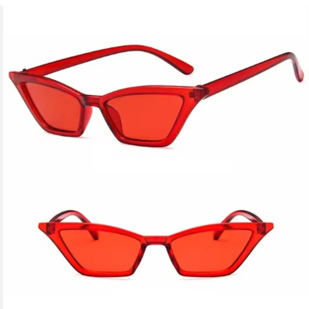 Cat Eye Sunglasses Red Vintage Retro Style‎